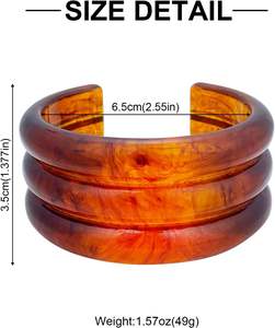 Bracelets géométriques irréguliers Bracelet Jelly Resin Large Acrylique Bracelet Beach Essentials pour les vacances Angel Beach Essentials - Product Image 6