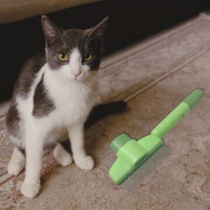 1 gant de toilettage réutilisable en acier inoxydable pour enlever les poils d'animaux, brosse, outil, peigne pour chat, peigne pour chien, pour enlever les poils d'animaux - Product Image 3