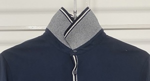 Coton pour hommes décontracté confortable respirant solide pour chemise nouveau Design manches longues bouton col montant Logo personnalisé teint en plaine - Product Image 3