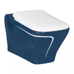 Dernier modèle de réservoir dissimulé couleur blanche et bleu coloré salle de bain en céramique toilette suspendue au mur en céramique toilette WC WC à remettre au mur - Product Image 1