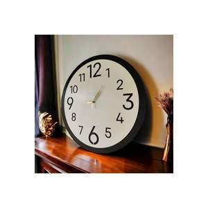 50cm <b>Silent</b> Wall <b>Clock</b> Simple Wooden Walnut Furniture Color Elegant Number Gift - Product Image 1