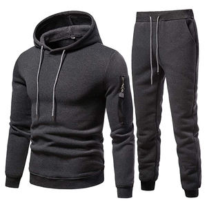 Chándales de invierno para hombre con logotipo personalizado impreso, conjunto de 2 piezas, trajes de jogging para hombre, chándal de moda informal, traje deportivo con capucha - Product Image 6
