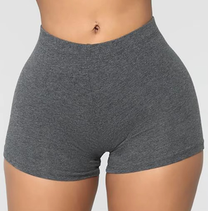 Transpirable Ecológico Sólido Poliéster Mujeres Booty Butt Bike Shorts Legging Negro Gym Biker Shorts - Product Image 5