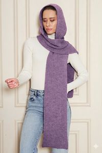 Bufanda con Capucha de Punto Texturizado Suave para Mujer, Cálida, Elegante y Cómoda, Estilo Otoño Invierno, Servicio ODM OEM - Product Image 2