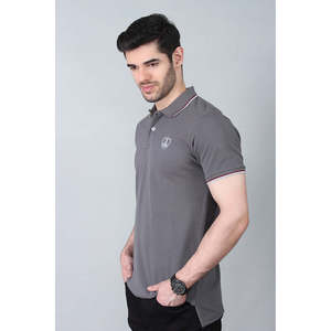 Polo de Manga Corta Elástica Philip para Hombre de Unze London, Cómodo, Tejido de Alta Calidad, Bordado, Sólido, Transpirable, Tallas XL a 6XL - Product Image 3