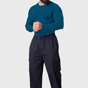 Camisetas de gimnasio de manga raglán de gran tamaño de alta calidad para hombres, tela de punto de algodón lavada con sudor deportiva informal con estampado DTG personalizado - Product Image 4