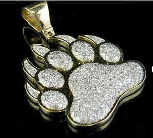 Colgante de Cruz con Diseño de Búho para Hombre, Chapado en Oro de 18K, Estilo Hiphop, con Moissanita de Corte Brillante Redondo de 3 Ct, Certificado GRA, para Niños - Product Image 4