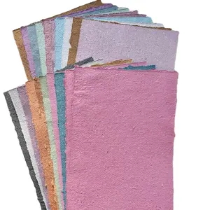 Handmade Recycled Cotton Rag colorful Paper for Drawing Sketching Painting Available in A6 A5, A4 125 GSM 250 GSM 400 GSM