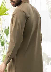 Mode pakistanaise pour hommes Shalwar Kameez ethnique traditionnel mélange de style traditionnel et moderne - Product Image 2