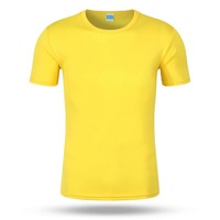 T-shirt de course décontracté personnalisé en popeline, séchage rapide, effet rafraîchissant, teint en pièce, logo OEM, coupe classique, pour l'été