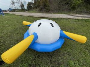 Spinner à eau gonflable commerciale personnalisée en stock bateau disco tour à tube remorquable robuste pour parcs aquatiques - Product Image 6