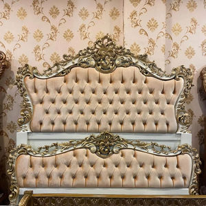 Cadre de lit en bois massif fait main de taille king, meubles de chambre à coucher de luxe avec un design de pied de lit sculpté de qualité supérieure - Product Image 4