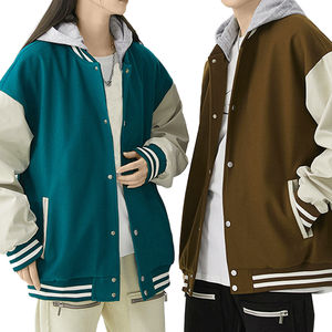 Chaquetas de béisbol de lana con estilo más vendidas para hombres y mujeres Varsity Winter Wear con capucha extraíble y cuello alto Fabricante - Product Image 6