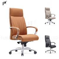 Chaise de bureau de direction moderne en cuir PU, pivotante avec roulettes, pour salle de réunion