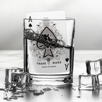 Cartes à Jouer en Plastique Brillant Blanc Étanche 0,27 mm Série Moderne Taille Poker Double Jeu Standard Unique pour RPA027D303-A