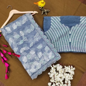 Bollywood phong cách của phụ nữ thiết kế bên mặc <span class=keywords><strong>Saree</strong></span> ưa thích xu hướng Organza chuỗi thêu làm việc lụa <span class=keywords><strong>Net</strong></span> đám cưới trực tuyến - Product Image 6