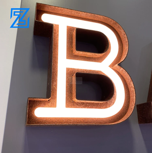 Letras LED rojas con logotipo de tienda de gran precio Letrero de neón con <span class=keywords><strong>letra</strong></span> de acero inoxidable de bajo precio - Product Image 1