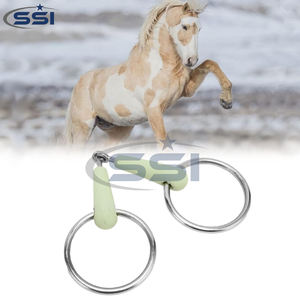 Mors à rênes en acier inoxydable recouvert de caoutchouc avec anneau de confort pour la bouche du cheval, couleur et design personnalisables, service OEM - Product Image 5