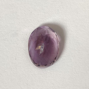 Améthyste naturelle brésilienne à facettes rondes de 8x6mm, pierres précieuses en vrac de cercle d'améthyste bleue coupées et polies - Product Image 2