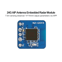 Módulo de Radar de Detección de Presencia Humana Hi-Link HLK-LD2416 24G AIP, Módulo de Detección de Movimiento Estático Micro para Hogar Inteligente de Tamaño Ultra Pequeño