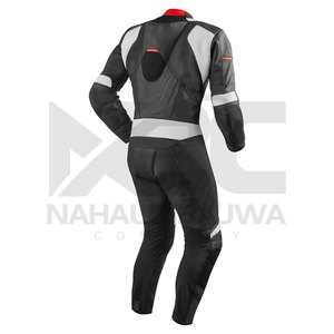 Combinaison de moto professionnelle sur mesure pour homme, coupe-vent, en cuir véritable, grande taille, couleur personnalisée, dernier style - Product Image 2