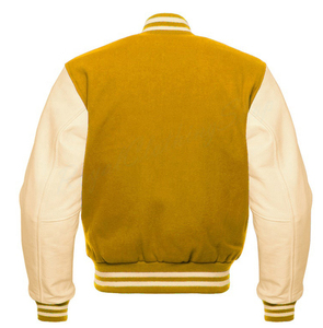 Chaqueta universitaria de lana de invierno con botones de alta calidad Chaqueta universitaria de manga de cuero al por mayor chaquetas de última moda fáciles de usar - Product Image 2