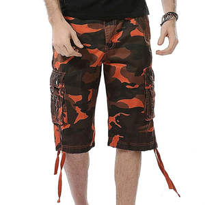 Shorts cargo décontractés pour hommes ajustables, de haute qualité, tricotés, teints en uni, respirants, écologiques, couleurs personnalisées, durables, service OEM - Product Image 2