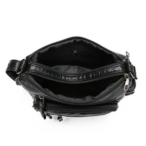 Womens Casual PU Leather <b>Crossbody</b> <b>Bag</b> | Adjustable Shoulder Strap | Vintage Solid Color - Product Image 2