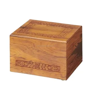wooden cremation urns for human adult ashes classic design 220 cubic'' 3.6 ltrs memorial ashes in dark brown finished