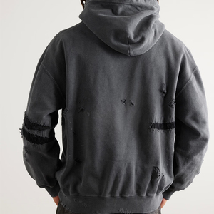 Vente en gros 100% coton Sweats à capuche délavés à l'acide pour hommes Style vintage Sweats à capuche délavés à l'acide pour hommes - Product Image 2