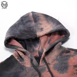 Hot Selling Tie Dye Hoodies personnalisés pour hommes vêtements de rue coupe ample hiver chaud vêtements unisexes. - Product Image 3