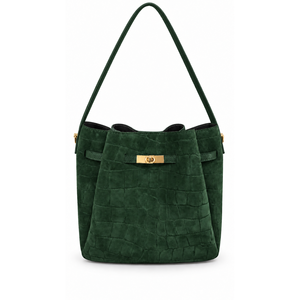 Bolso de mano suave en piel de ante estampada auténtica - Hecho en Italia - Art. 26151 - Product Image 6
