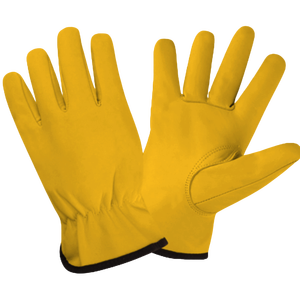 Guantes de conductor de cuero de grano de vaca de calidad superior, ropa de seguridad reflectante cómoda para uso diario, mitones suaves de primera calidad - Product Image 6
