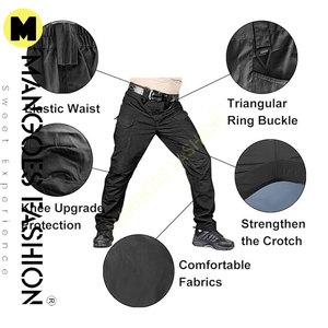 Pantalones Cargo Casuales de Pana de Peso Medio para Hombre, Transpirables, de Secado Rápido, con 10 Bolsillos, Pantalones de Trabajo - Product Image 4