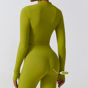 Ensemble de yoga 3 pièces pour femmes de qualité supérieure Leggings taille haute Soutien-gorge de sport Tissu extensible à séchage rapide Design avant pour la salle de sport et le fitness - Product Image 6