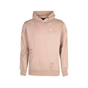 Sudadera con capucha desgastada personalizada de la mejor calidad 2024 para hombre, ropa de calle de lana alta teñida Lisa OEM ODM a la venta para el invierno - Product Image 1
