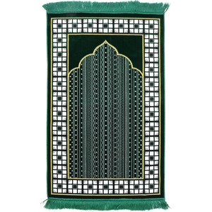 Alfombras teñidas de granate de alta calidad, fabricante de fábrica, alfombra musulmana para rezar, llegada, precio al por mayor, esteras de oración a la venta - Product Image 2