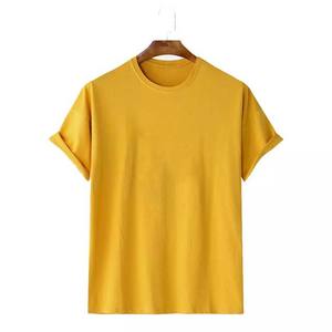 100% camisetas de algodón para hombre, manga corta, cuello redondo, liso, ropa de verano de gran tamaño, Color sólido, ropa de talla grande, ropa de talla grande para hombre - Product Image 3
