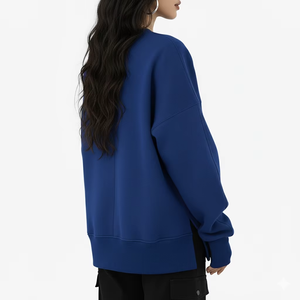 Sweat-shirt oversize pour femme en tissu polaire doux de qualité supérieure, coupe décontractée, confortable pour l'automne et l'hiver, style décontracté urbain, à porter au quotidien - Product Image 3