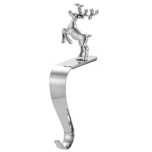 Elegante soporte de calcetín de Navidad de Metal dorado rústico para chimenea Mantel festivo estante de exhibición colgante de vacaciones - Product Image 4