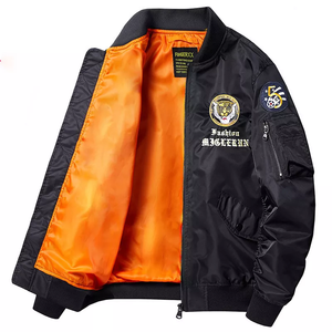 Chaqueta Bomber Varsity de Camuflaje con Recubrimiento Personalizado, Primavera, Poliéster/Algodón, Estilo Béisbol Letterman, Estilo Urbano, Resistente al Viento, para Hombre - Product Image 6