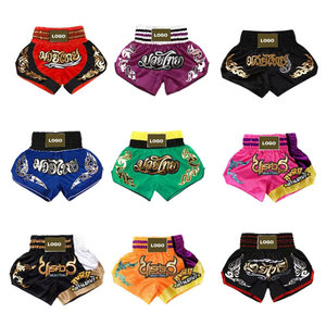 Shorts de kick-boxing unisexes en gros pour l'entraînement de Muay Thai et MMA - Tissu satiné - Collection 2026 - Product Image 3