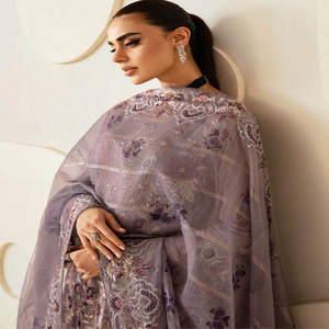 Colección de Salwar Kameez de Chifón para Mujer, Trajes Étnicos de 3 Piezas para Fiestas, Bodas y Festivales, Diseño Moderno, Largo hasta el Suelo, Ramsha Volume - Product Image 2