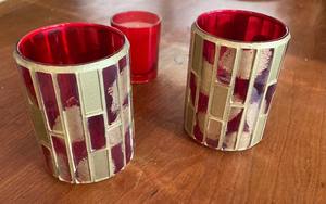 Portavelas Decorativo de Vidrio, Ideal para Decoración del Hogar, Portavelas para Velas de Té, Elegante Mosaico de Vidrio para Mesa, Bodas y Restaurantes - Product Image 4