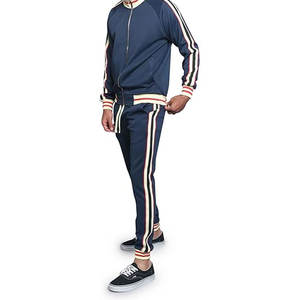 ชุดวอร์มผู้ชายทันสมัยเสื้อแจ็คเก็ตมีซิปใช้งานได้เข้าได้กับกางเกงวอร์มปรับได้เพื่อลุคฟิตเนสที่มีสไตล์ - Product Image 5