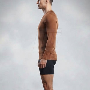 Chemises de compression haute performance pour hommes, manches longues, entraînement athlétique, course à pied, fitness, gym, vêtements de sport, haut de performance - Product Image 4