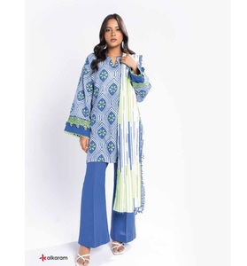 Ssumaira's Studio Collection 3PC Premium Digital impreso KHADDAR Salwar Kameez Set bordado encaje borde indio - Product Image 6