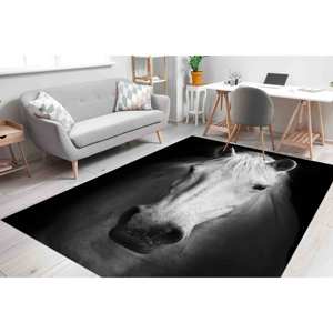 Alfombra Estampada: Estilo Rústico, Entrada, Caballo, Interior, Animal, Caballo Blanco, Contemporánea, Oficina, Escalera, Alfombra Suave con Pelo - Product Image 3