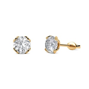 Pendientes Clásicos de Diamantes Redondos de 0.30 Ct, Diamantes Cultivados en Laboratorio en Platino, para Fiestas, de Lujo - Product Image 2