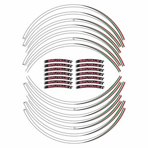 MV Agusta Brutale Wheels Compatible 17 \ "Kit d'autocollants pour motos Bandes adhésives - Product Image 1